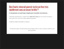 Tablet Screenshot of ecriremonlivre.com